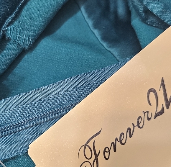 Forever 21 Elegant Teal Spaghetti Strap Dress Size S - Picture 9 of 10